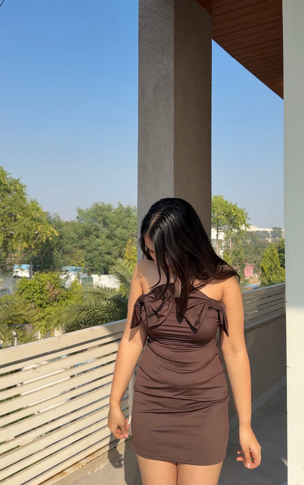 Cocoa Bow Dress - ODDNY