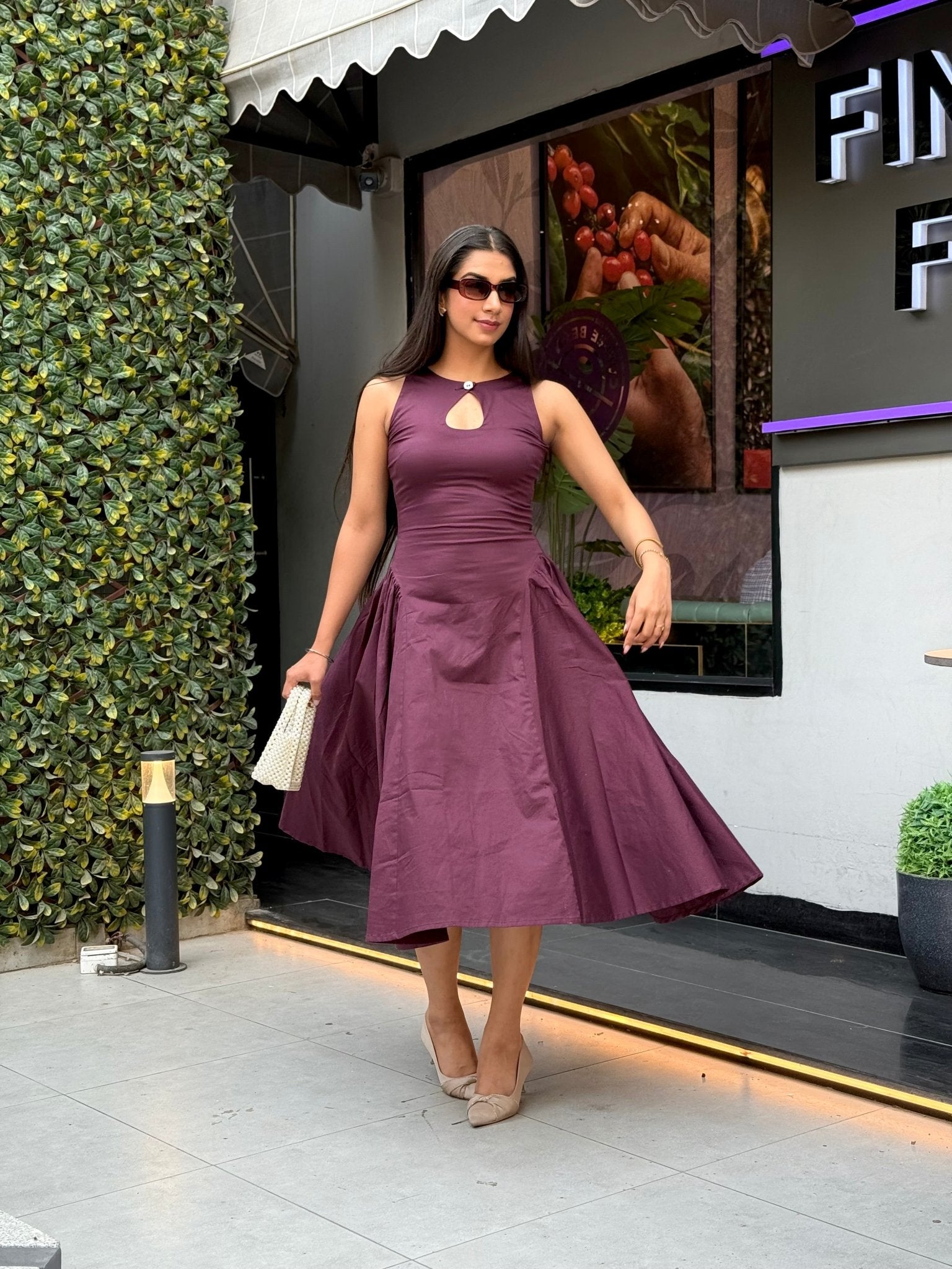 Moonlight Wine Dress - ODDNY